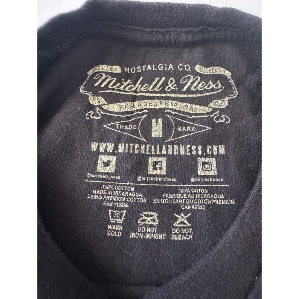 Official Mitchell & Ness Men's Black Allen Iverson Sixers T Shirt Size Medium - Picture 5 of 9